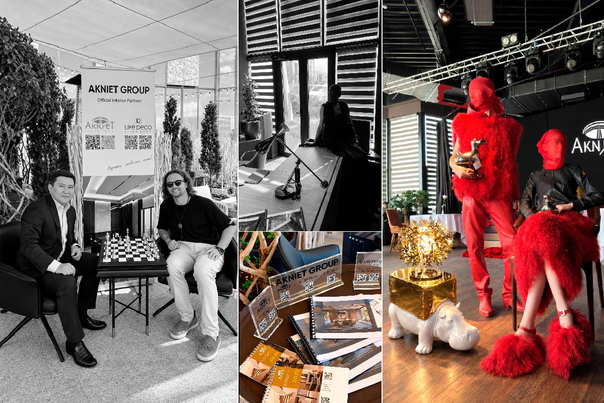Интерьерная зона AKNIET GROUP и гости Private Morning The Art of Presence в Алматы